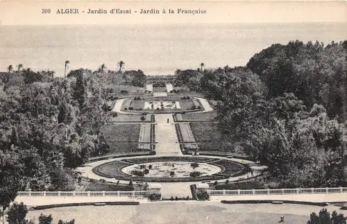 BF35787 jardin a la francaise alger jardin d essi algeria front/back scan