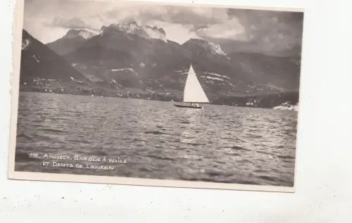 BF26676 annecy barque a voile et dents de lanfon france front/back image