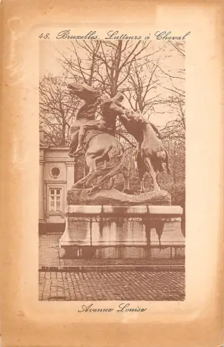 BF6907 bruxelles lutteurs a cheval france Frankreich