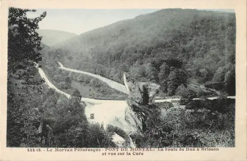 BF7416 pont de montal la route de dun a briss le morvan france Frankreich