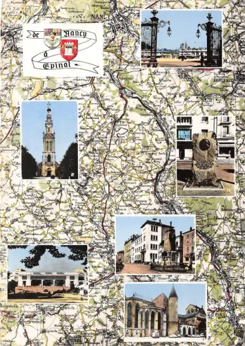 BG30950 de nancy a epinal map france CPSM 14,5x10cm