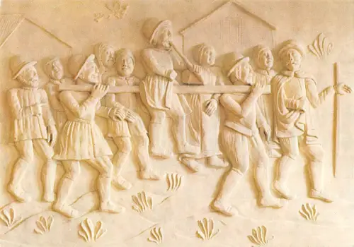 BR76332 The Skimmington Ride Montacute House Postkarte Somerset UK