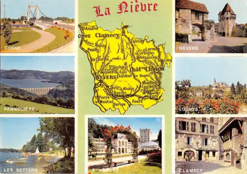 BR52463 La nievre Karte cartes geographiques 2 Frankreich