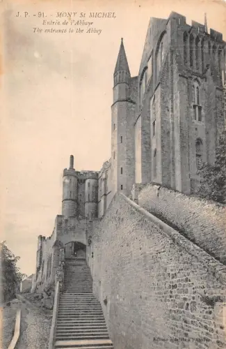 BF7872 entree de l abbaye mont saint michel france Frankreich