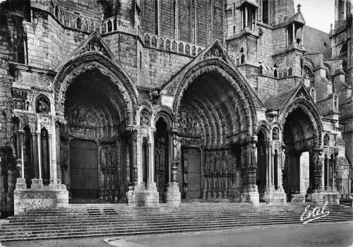 BR7784 Le Portail Nord Chartres Kathedrale Postkarte Frankreich