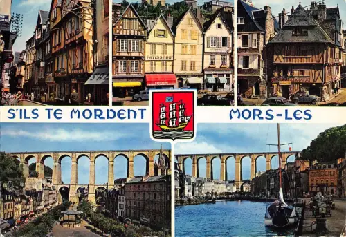 BR48199 Morlaix les vieilles maisons et le viaduc Frankreich