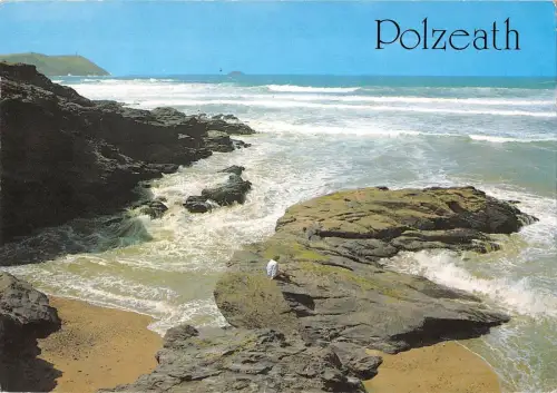 BR91830 Stepper Point from the sands polzeath uk