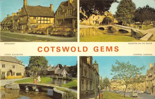 B101521 cotswold gems lower slaughter broadway uk 14x9cm