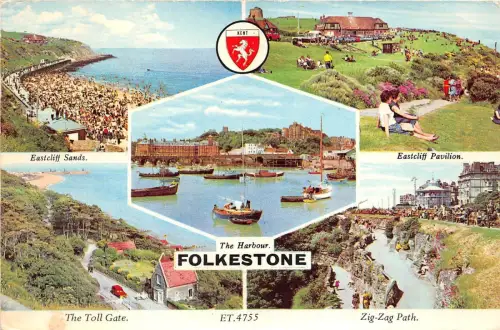 B87989 Folkestone UK 14x9cm