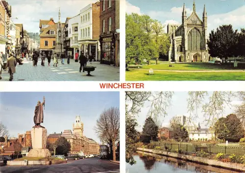 BR92097 winchester cathedral king alfred s statue uk