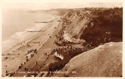 uk12858 durley chine bournemouth real photo uk