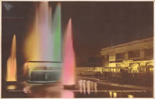 uk28734 beleuchteter Brunnen Pavillon Bournemouth UK