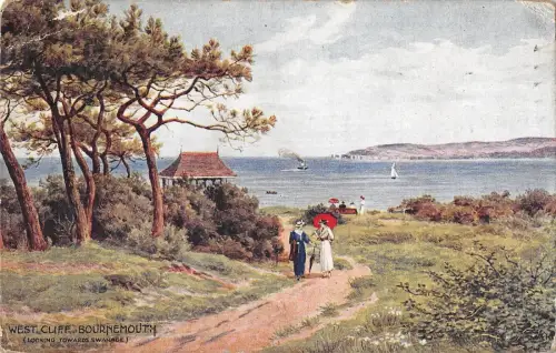 BR099931 West Cliff Bournemouth Postkarte Gemälde UK