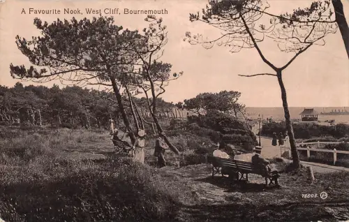 uk29311 favorite nook west cliff bournemouth real photo uk