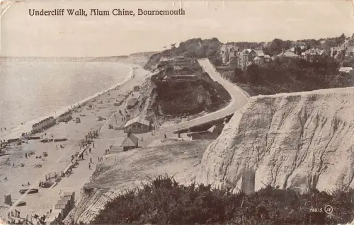 uk29341 undercliff walk alum chine bournemouth real photo uk