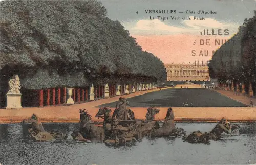 BR71522 char d apollon le tapis vert et le palais versailles france