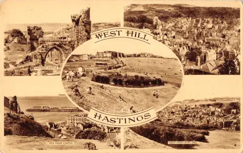 uk12137 west hill hastings real photo uk