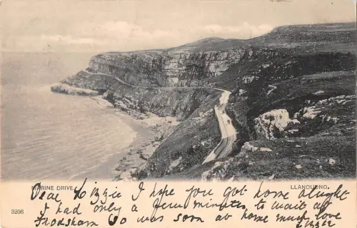 uk30623 marine drive llandundo wales real photo uk