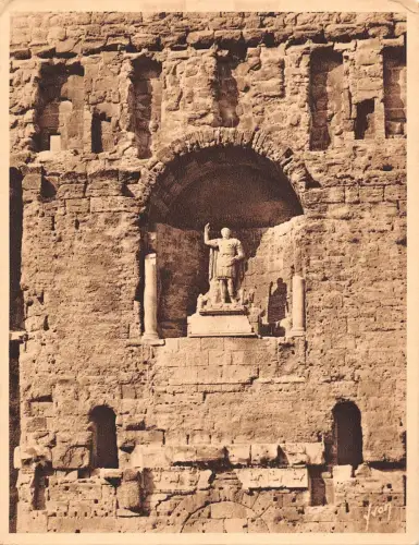 Br45063 Salsanos Orange L empreur auguste au theatre antique publicite advance