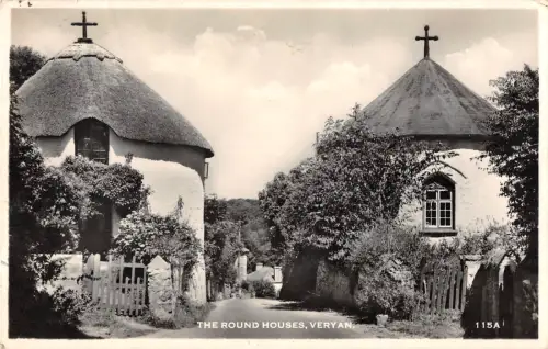 uk16594 round houses veryan real photo uk