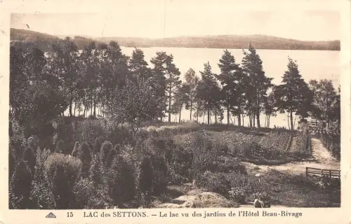 BR50674 Lac des settons le lac vu des jardins de l hotel beau rivage Frankreich