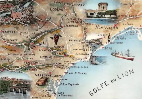 BR42921 le golfe du lion Map cartes geographiques