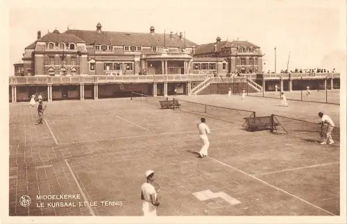 BR57226 Middelkerke le kursaal et le tennis tenis sport