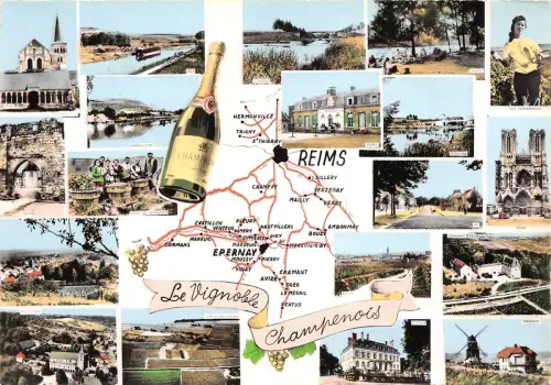 BR42916 le Vignoble Champenois Karte cartes geographiques