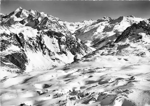BR18512 Lac de tignes le teleski des tommeuses et la Descente france