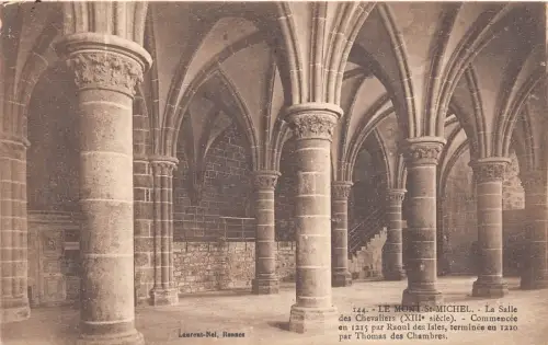 BR7911 Le Mont St-Michel La Salle de Chevaliers france