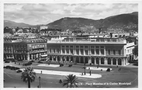BR12350 Nice Place Massena et le Casino Municipal Echtfoto Frankreich