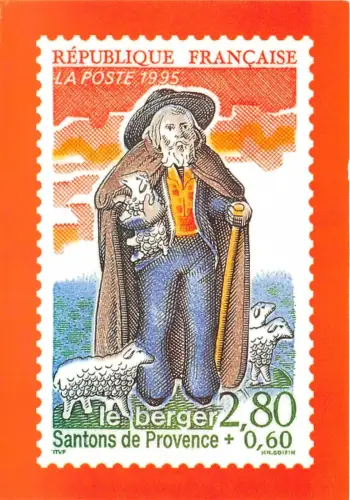 BR30019 Santons de Provence le berger Schaf Moton Briefmarken