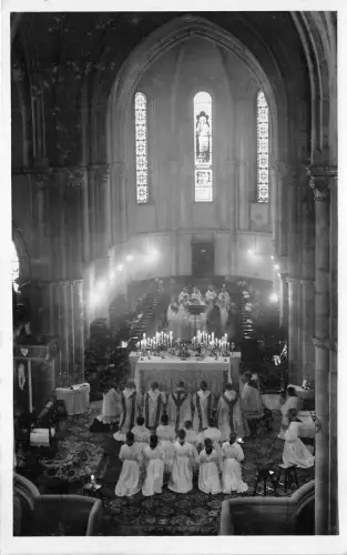BR7145 Abbaye de la pierre qui vire Anhänger le Salut Postkarte Frankreich