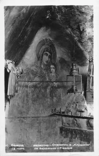 B97921 le mons de batchkovo fresque Postkarte Echtfoto Bulgarien