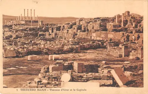 BR45925 Thuburbo majus thermes d hier et le capitoe tunisia