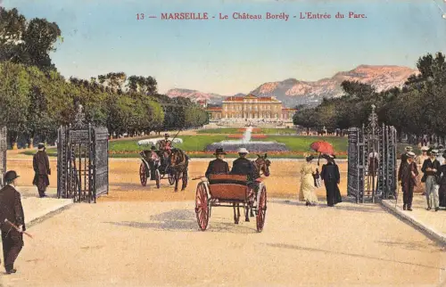 B98414 marseille le chateau borely l entree du parc chariot france
