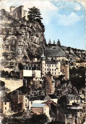 BR28636 Rocamadour le Rocher vu de la Route de Charos france