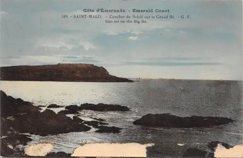 BR43417 saint malo coucher de soalil sur le grand be France