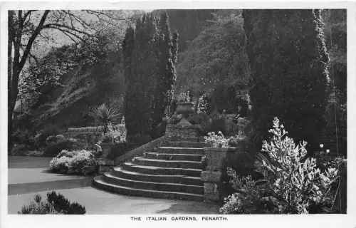 uk48361 italian gardens penarth wales real photo uk