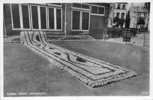 uk48539 floral carpet weymouth real photo uk