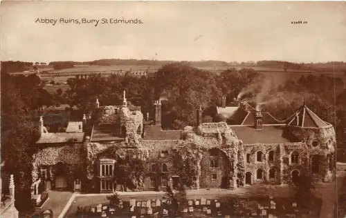 uk48312 abbey ruines bury st edmunds real photo uk