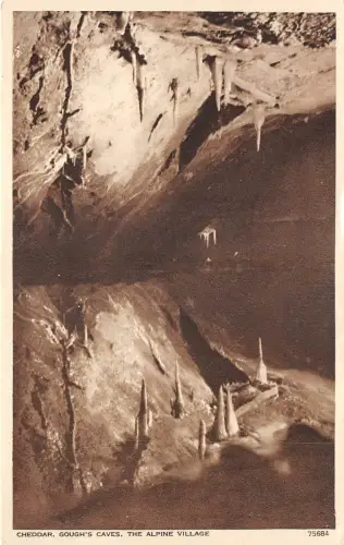 uk48339 goughs caves alpine village cheddar real photo uk