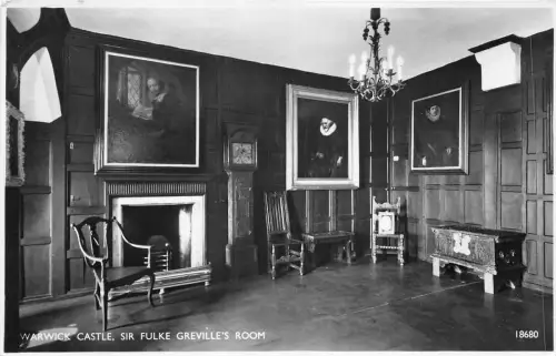 uk48328 sir furke grevilles room warwick castle real photo uk