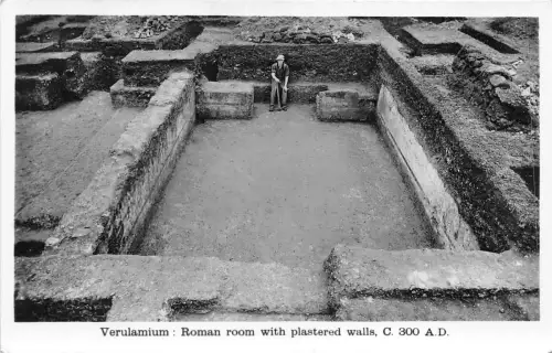 uk48366 römisches Zimmer mit verputzten Wänden Verulamium Echtfoto UK