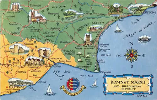 br108918 romney marsh uk map carte geographique
