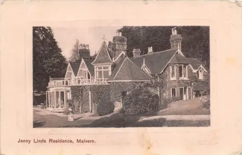 uk41256 jenny linds residence malvern real photo uk