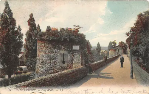 br108968 city walls canterbury uk