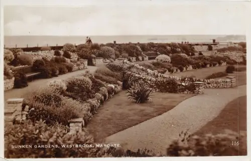 uk48435 versunkene Gärten Westbrook Margate Echtfoto UK