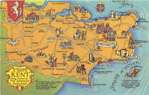 br108919 a map of kent uk map carte geographique