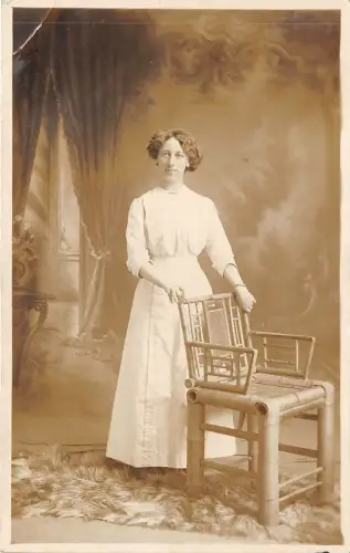 br108986 douglas isle of man uk lady real photo portait social history